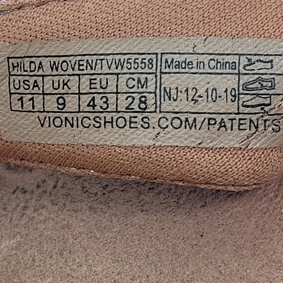 Vionic Hilda Woven Women's Brown Thong Sandals US Size US 11 - Picture 8 of 8